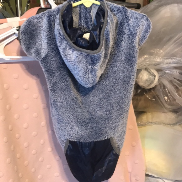 Top Paw Size Large Dog Navy Fleece w/Hood & Pocket Pullover - Picture 9 of 9